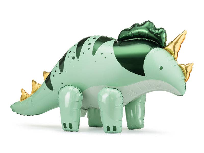 Triceratops Standing Foil Balloon - Dinosaur Birthday Decoration | 36.5x19 Inches