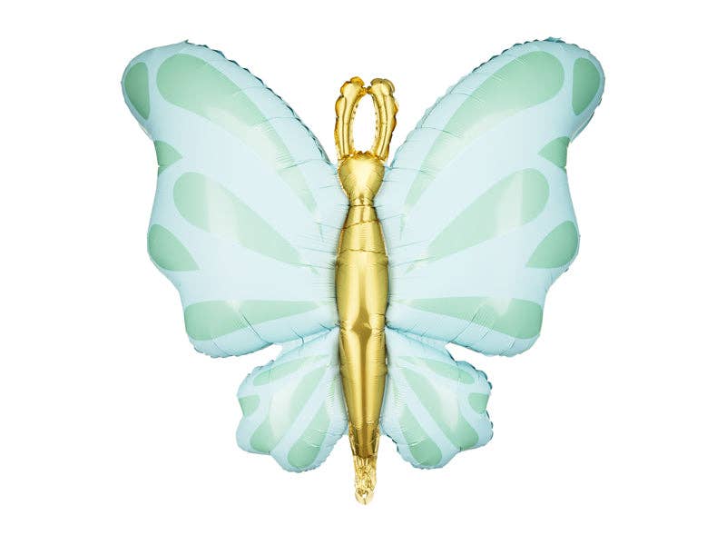 Mint Butterfly Foil Balloon - Self-Sealing Party Decor | 27.2x27.2 Inches