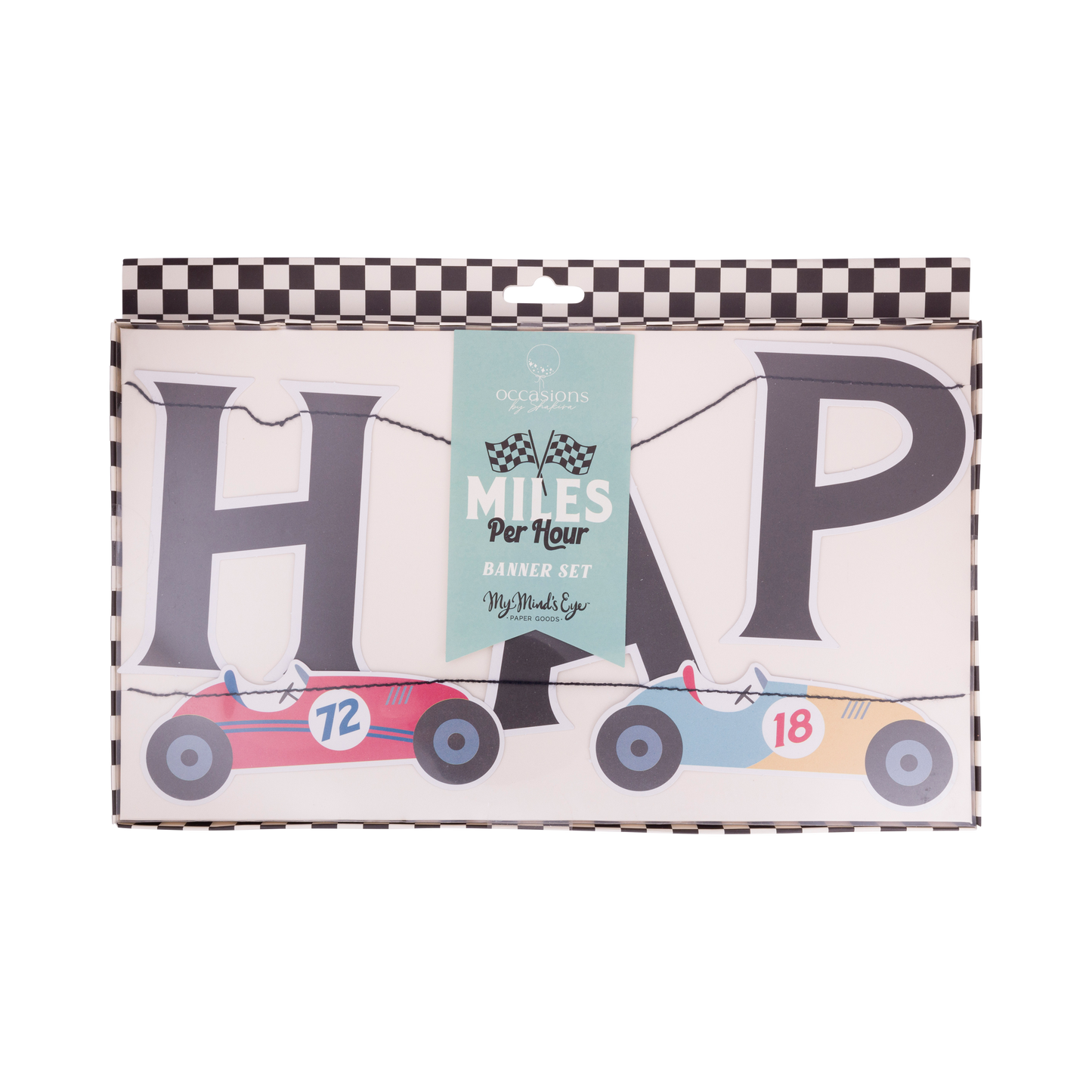 Happy Birthday Banner Set - Race Car