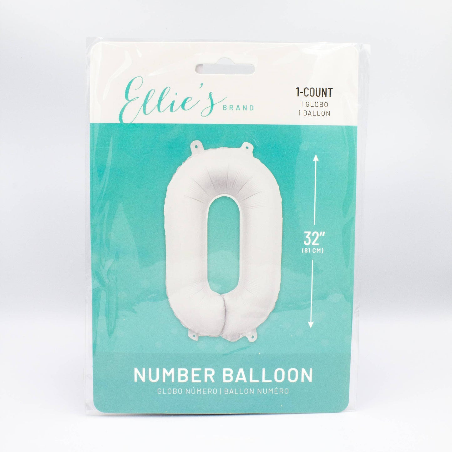 White Mylar Number Balloons (32 Inches)