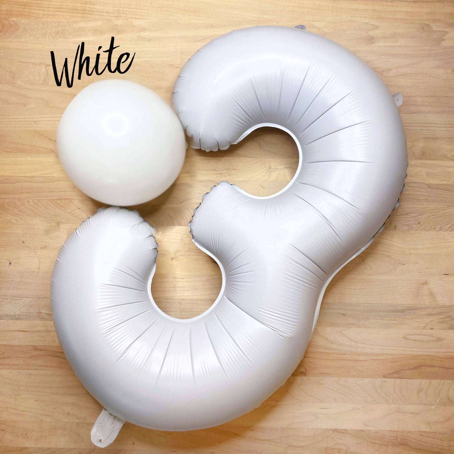 White Mylar Number Balloons (32 Inches)