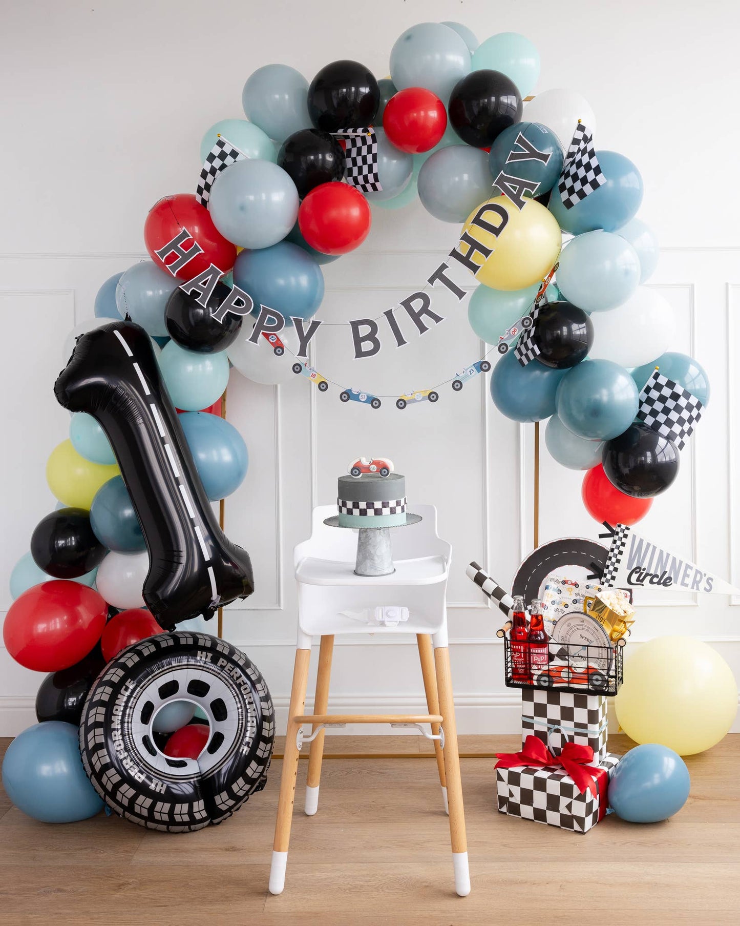 Happy Birthday Banner Set - Race Car