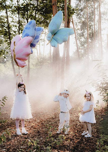 Blue Butterfly Foil Balloon - Self-Sealing Party Decor | 27.2x27.2 Inches