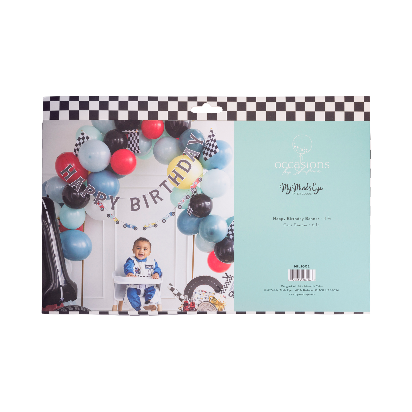 Happy Birthday Banner Set - Race Car