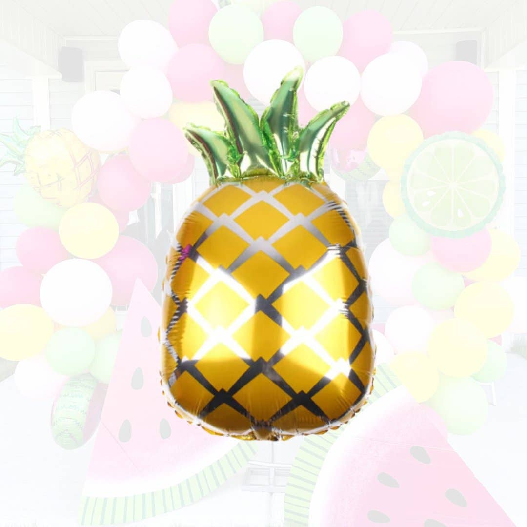 Tropical Pineapple Mylar Foil Balloon (Yellow - 18 Inches)
