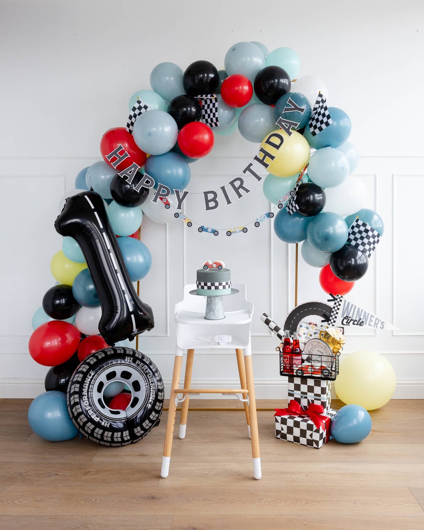 Happy Birthday Banner Set - Race Car