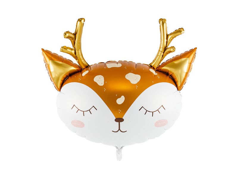 Deer Foil Balloon - Woodland Party Centerpiece | 28.5x25 Inches