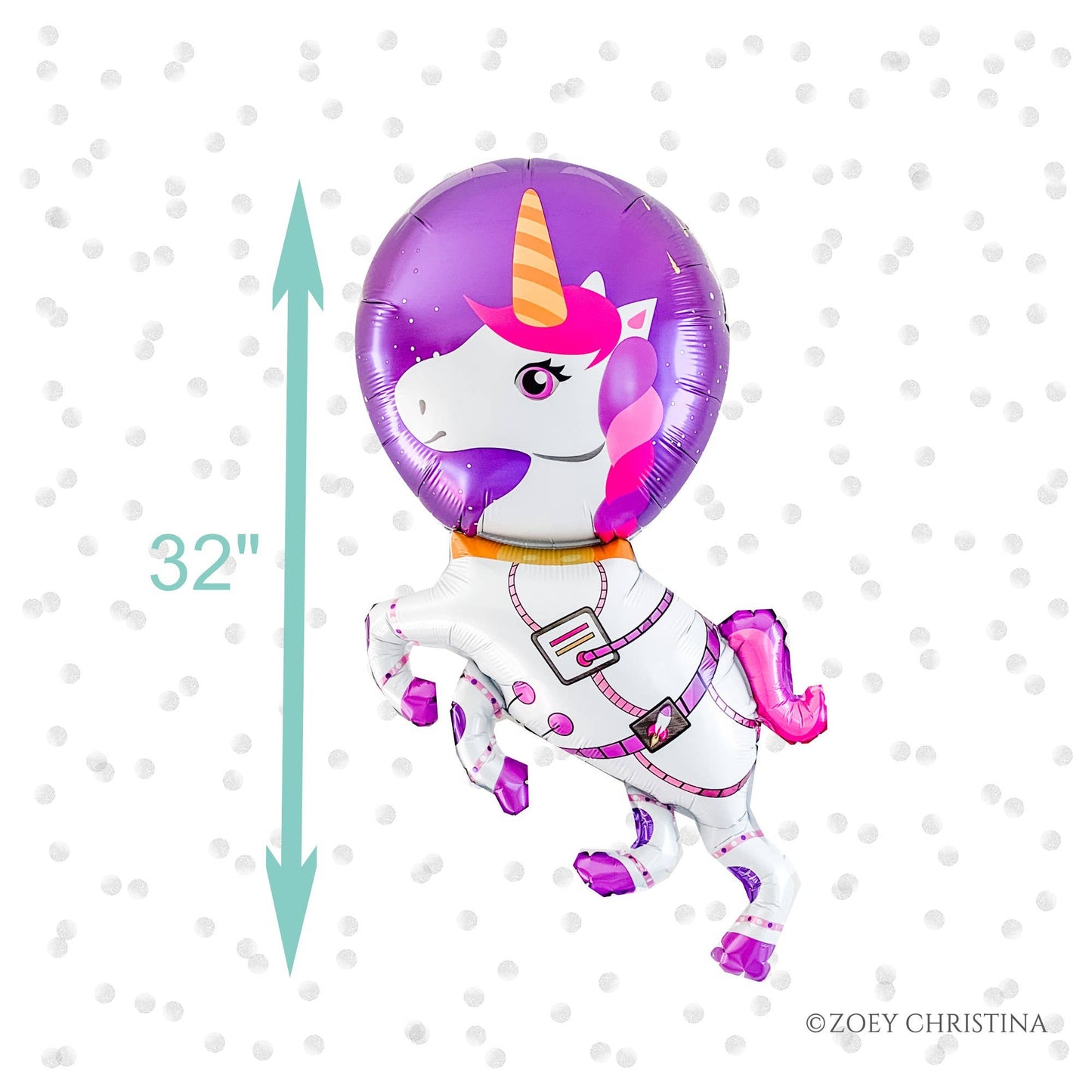 32" Unicorn Space-Themed Foil Balloon