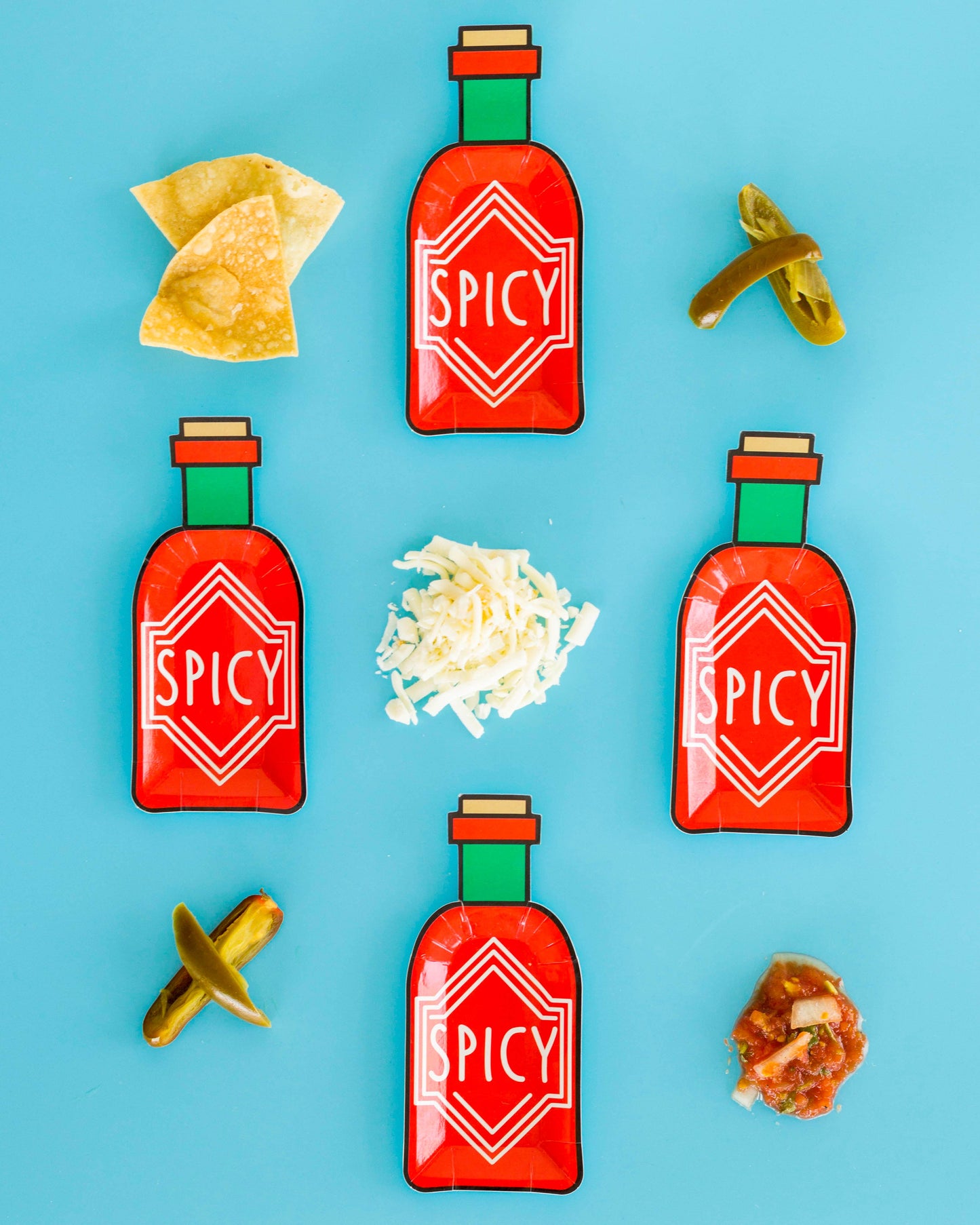 Spicy Bottle Canapé Plates - 8 Pk.