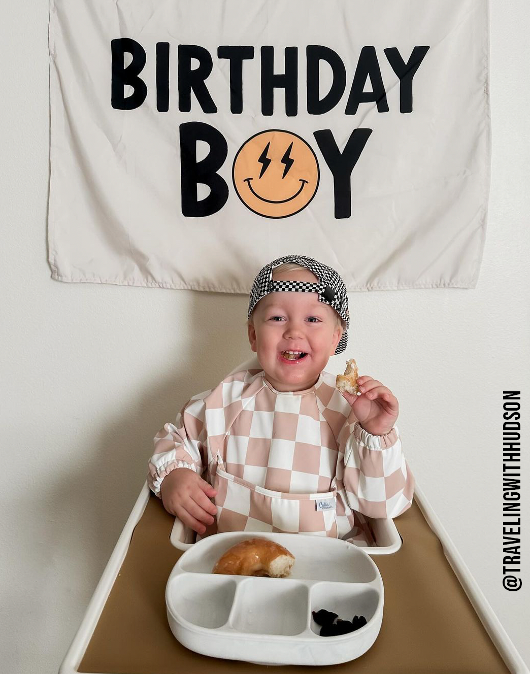 Birthday Boy Banner (Smiley) | Kids Birthday Wall Decor: 36x26"