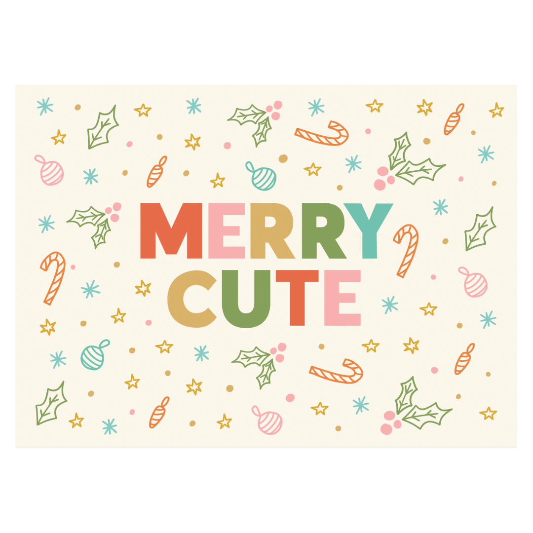 Merry Cute Banner - 36x26"