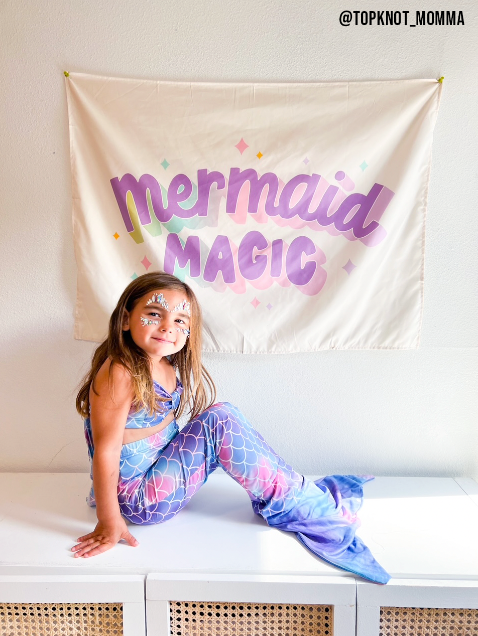 Mermaid Magic Banner - Girls Room/Party Wall Decor: Original 36x26"