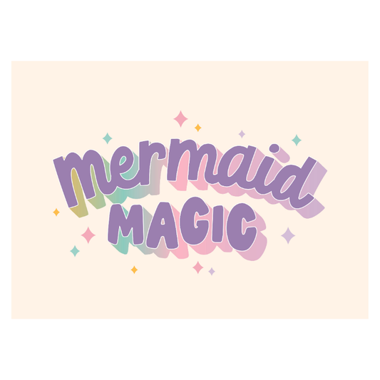 Mermaid Magic Banner - Girls Room/Party Wall Decor: Original 36x26"