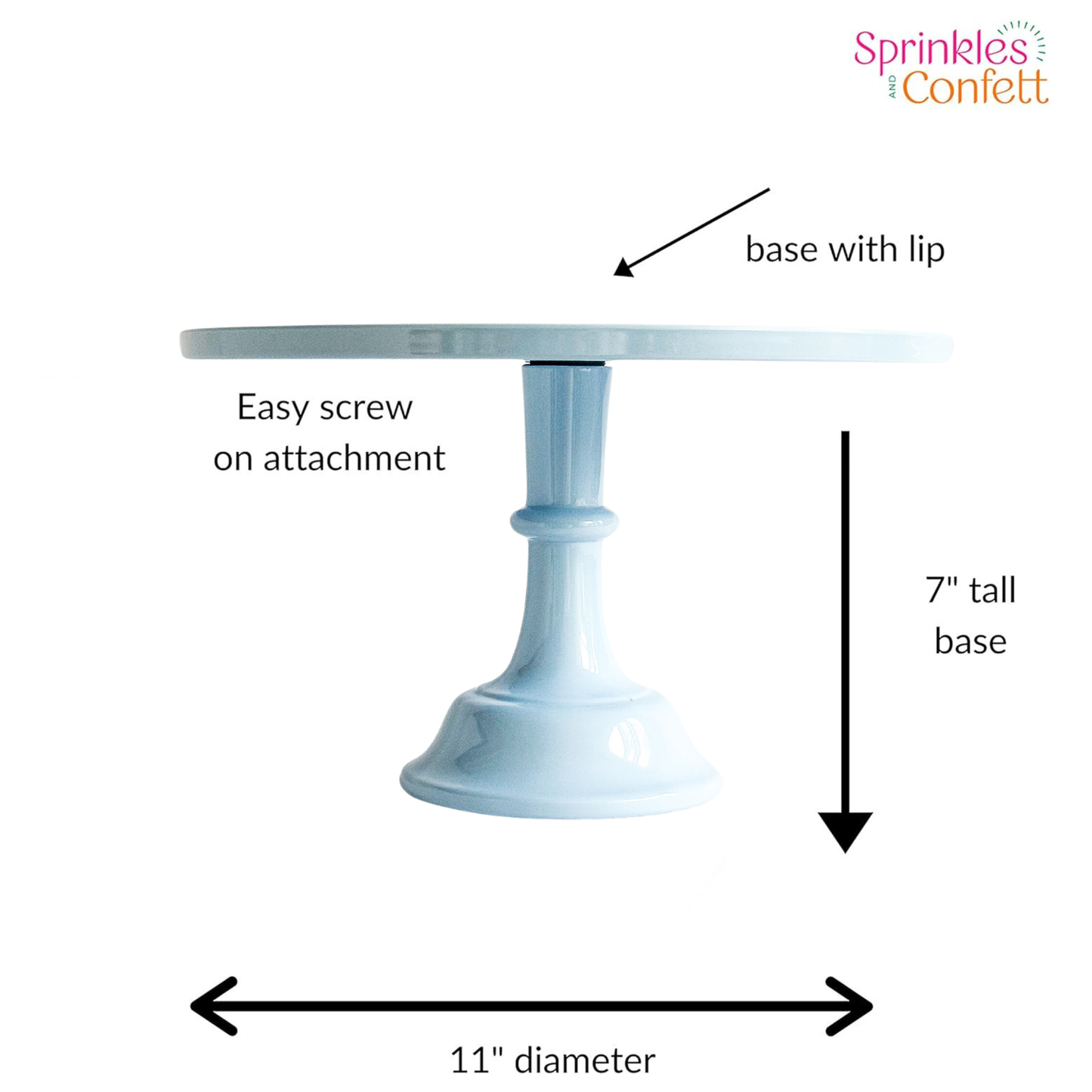 Light Blue Melamine Pedestal Cake Stand