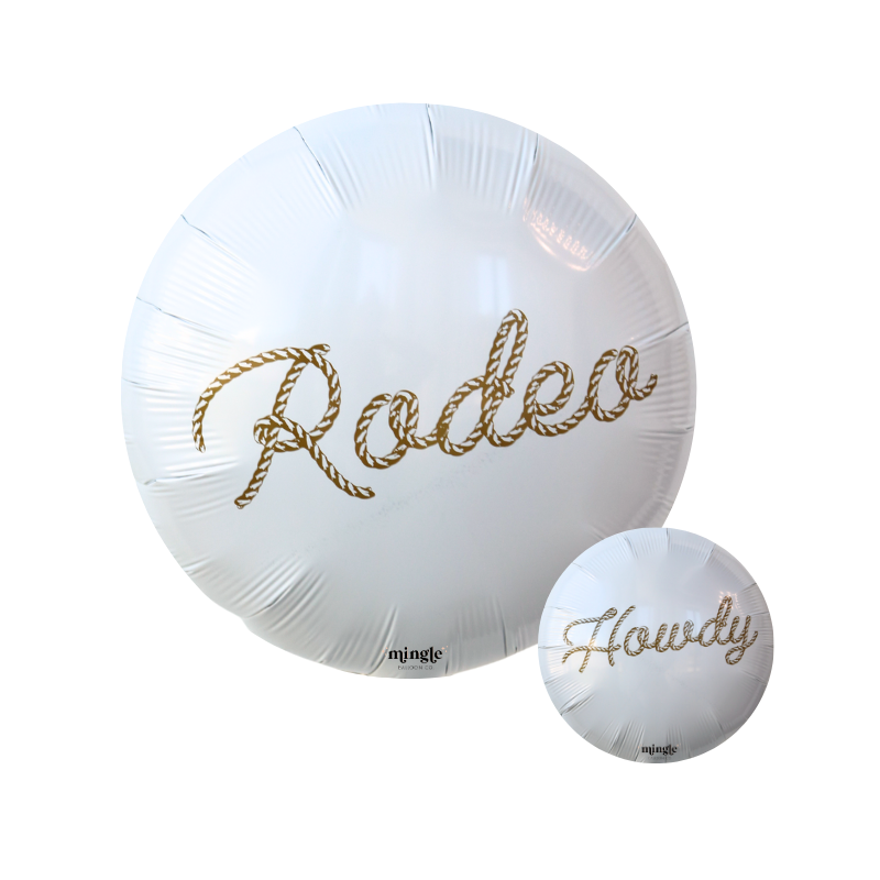 Rodeo Script Brown Balloon